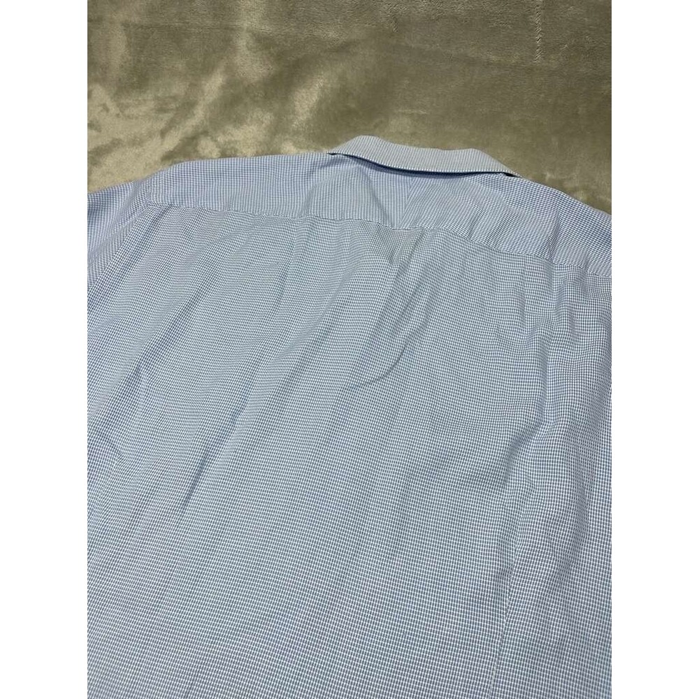 Tom Ford Button Down Shirt Men Size 46/18 XXL Blue Cotton Long Sleeve Dress Top - Picture 10 of 11